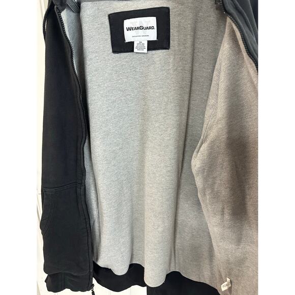 WearGuard Full Zip Hooded Sweatshirt Jacket Men 2XL Work Outdoor Blue Collar - Picture 8 of 8